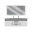 Ensemble de meuble-lavabo simple mural 60 "avec miroir Nile-84818209-84818213-84818218