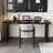 Black Rectangular Solid Wood+Iron desk-1000560072