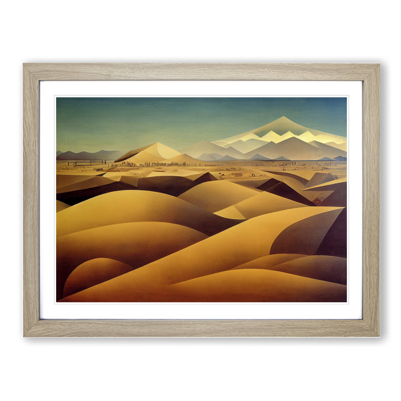 Gorgeous Desert - Single Picture Frame Print, 34cm H x 46cm W x 2cm D, Oak Framed