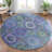 Machine Washable Indoor/Outdoor Xhevrie Blue Rug-111820257