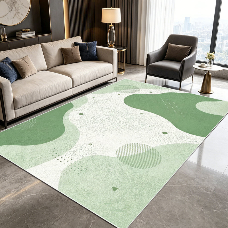 1pièces tapis Sage Green, Rectangle 4 pi 8 po x 6 pi 8 po