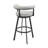 Hollie-May Mid-century Swivel Counter or Bar Height Bar Stool with Open Back in Faux Leather, Metal-362040837-362040838-365216864