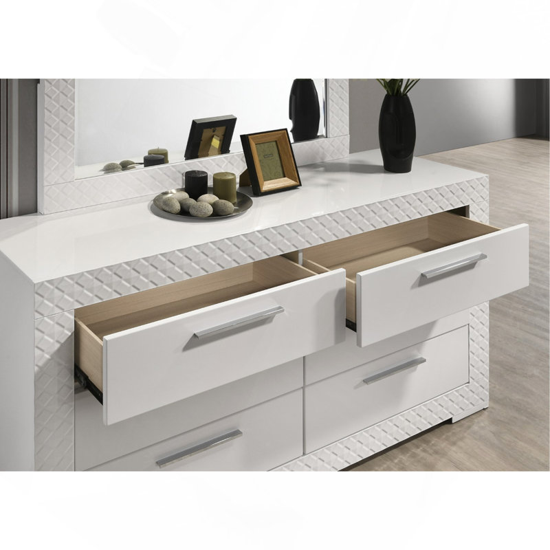 Table de chevet à glissière blanche 2 pièces
