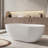 Fslefay 59''x 30'' Freestanding Bathtub Solid Surface Deep Soaking Tubs-124635953