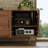Mid-Century Modern TV Stand With Glass Doors, Fully Assembled-919972101-919972106