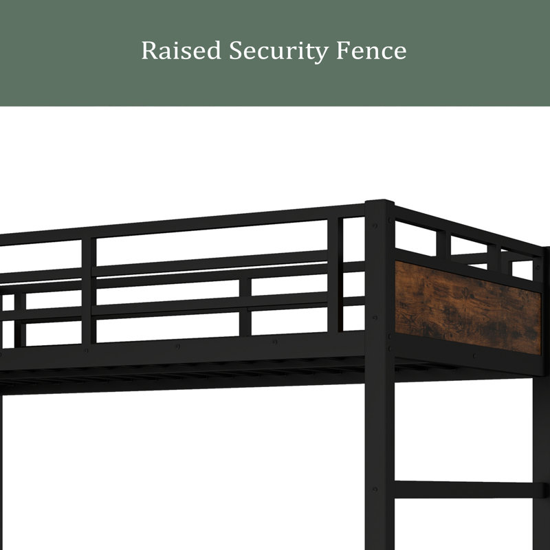 Metal Bunk Bed/Metal Loft Bed,Separable Bunk Beds,With Raised Security Fence, Wood, Twin XL Over Twin XL