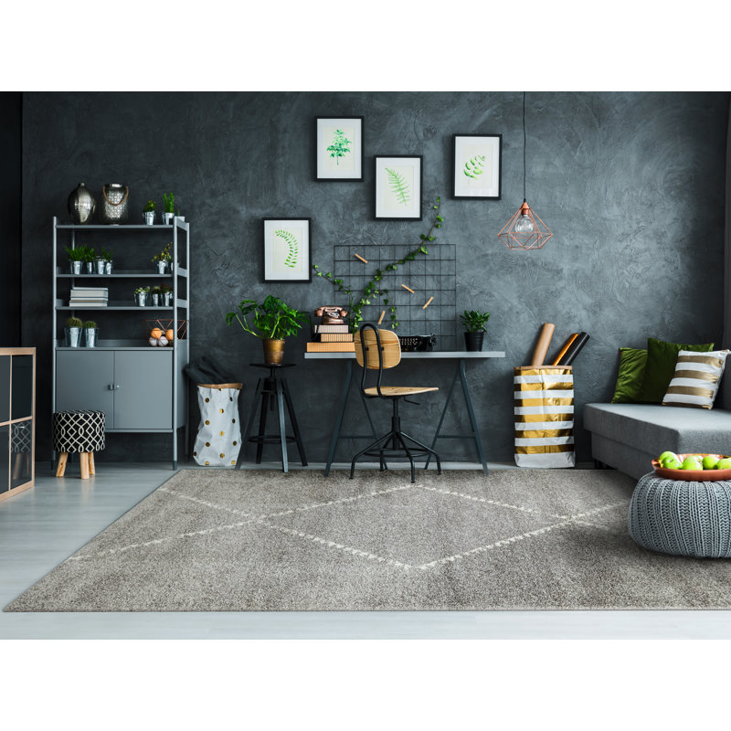 Tapis gris Manuela, Rectangle 3 pi 11 po x 5 pi 7 po
