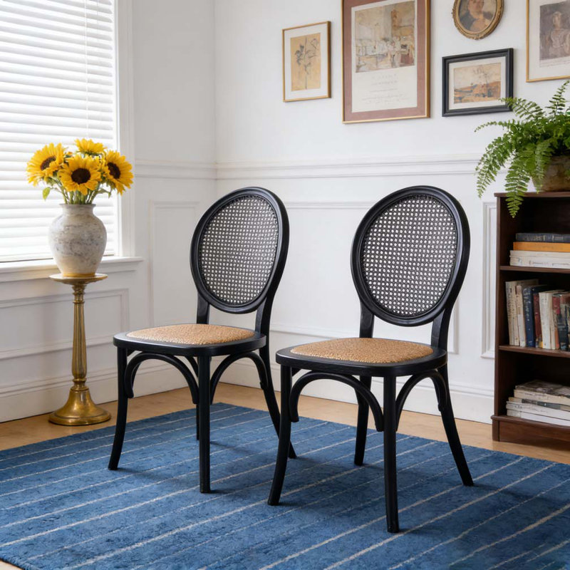 Chaise de salle à manger, Noir mat