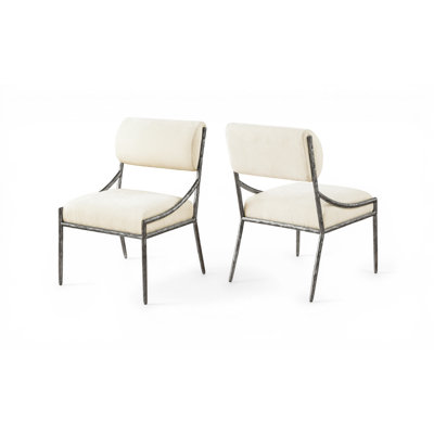 Bastille Chenille Fabric Upholstered Dining Side Chair