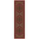Ottohome Non-Slip Medallion Oriental Area Rug For Living Room, Hallway, Entryway Rug, Dark Red