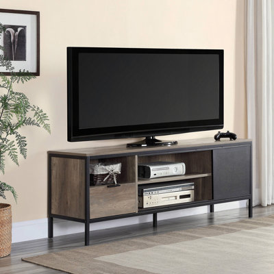 Rustic Oak and 1-Drawer TV Stand