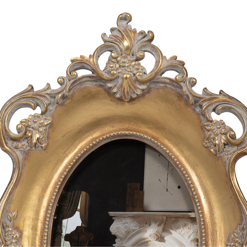 Mavin Gold Ornate Resin & Glass Picture Frame - 4" x 6" Vintage Decorative Photo Display for Home & Office