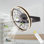 Ventilateur de plafond mural moderne noir de 22 pouces avec lumière et télécommande, ventilateur en cage avec tête inclinable réglable