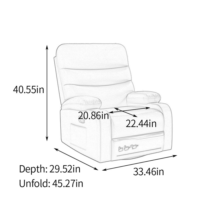 Fauteuil inclinable manuel ergonomique, Gris foncé