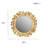 Gingko Leaf Round Wall Mirror 30.5"