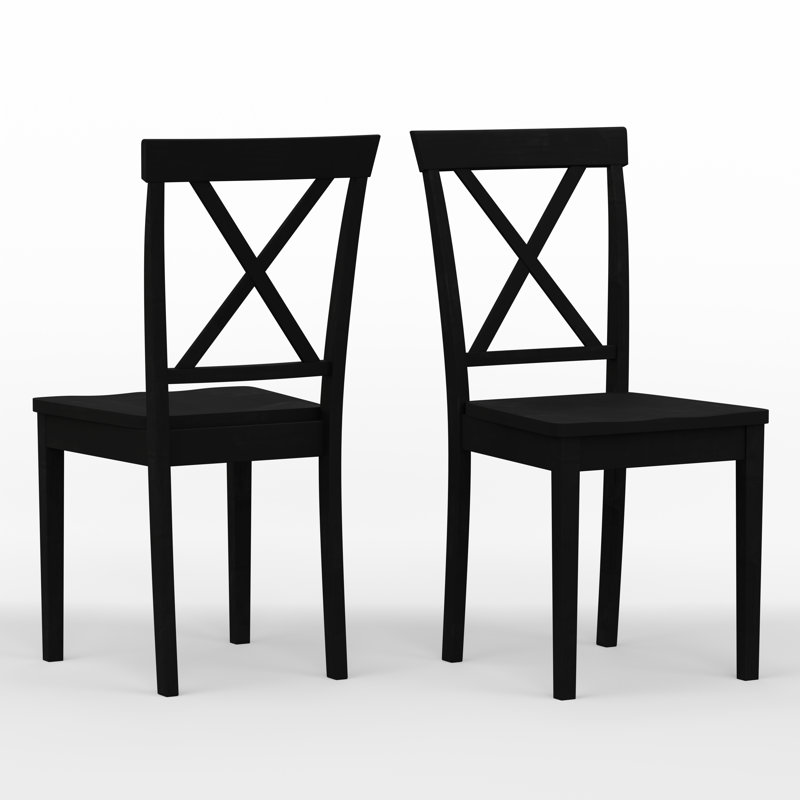 Traeger 17.52'' H Solid Wood Side Chair, Black