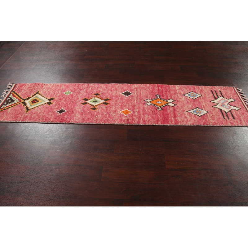 Tapis de couloir tribal marocain noué à la main 2 x 9