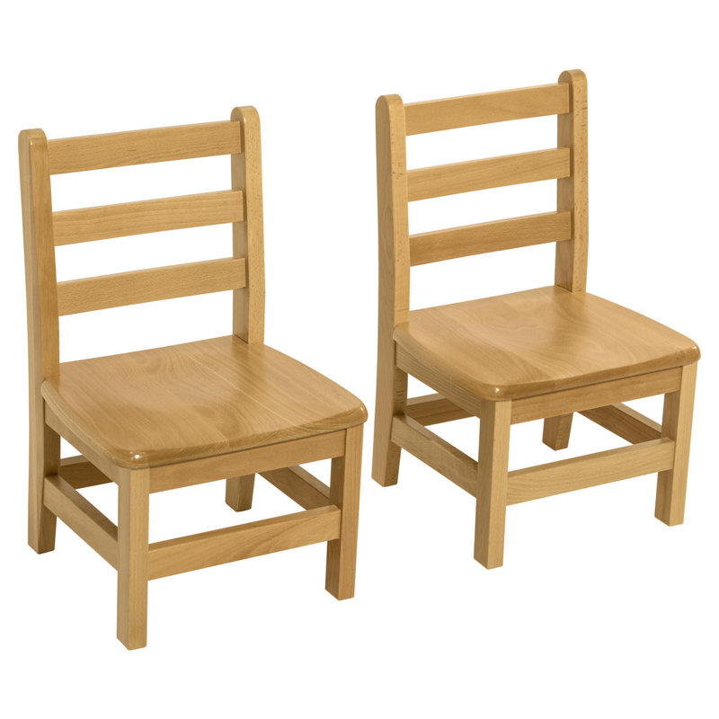 Hysell Kids Wood Desk Or Activity Chair Desk / Activity Chair and Ottoman, Light Natural, 24" H x 14" W x 13" D