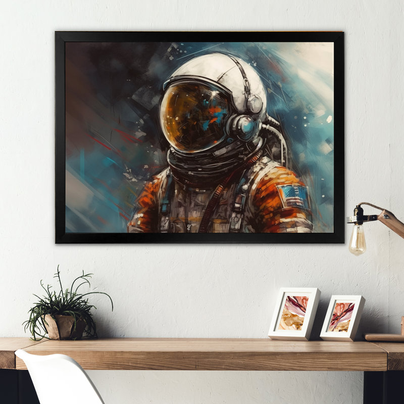 Fellow Astronauts III " Fellow Astronauts III ", Black Framed, 20" W x 12" H