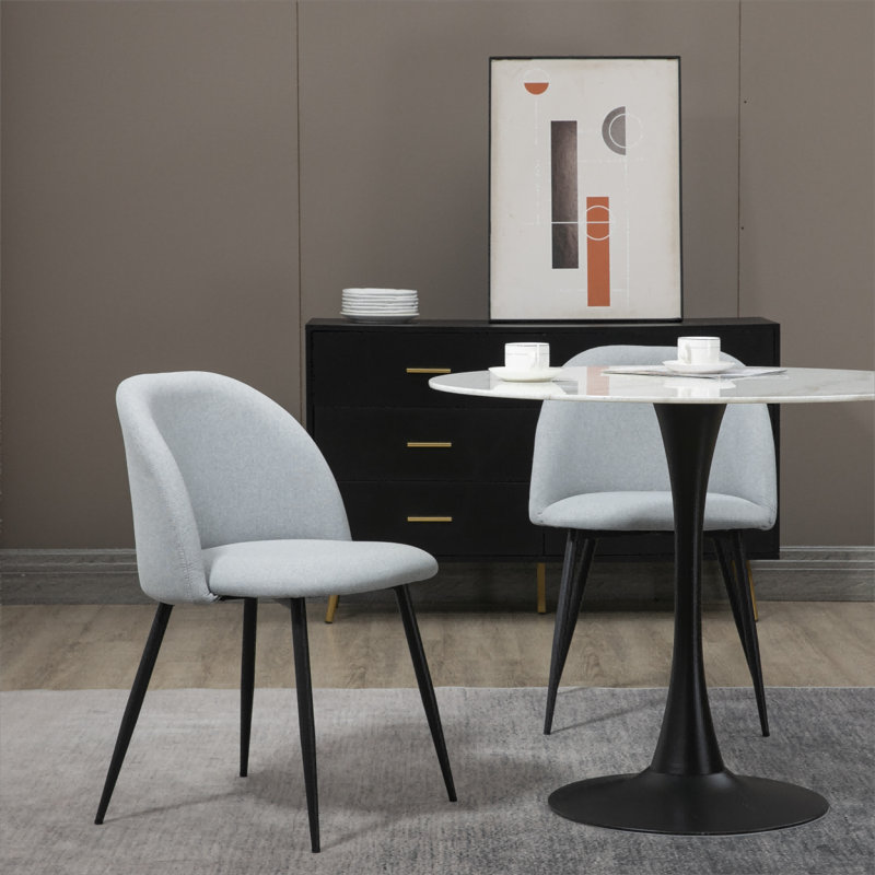 Chaise de salle à manger rembourrée à dossier