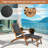 Aleshka Outdoor Acacia Solid Wood Single chaise