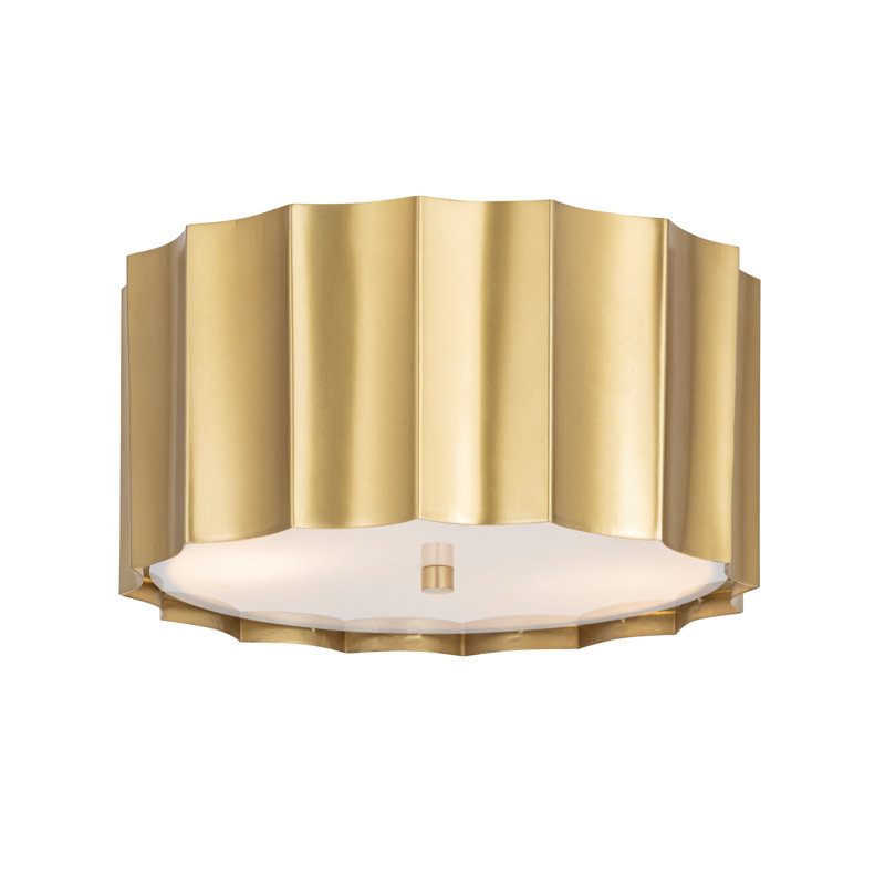 Allegra-Flush Mount, Weathered Brass