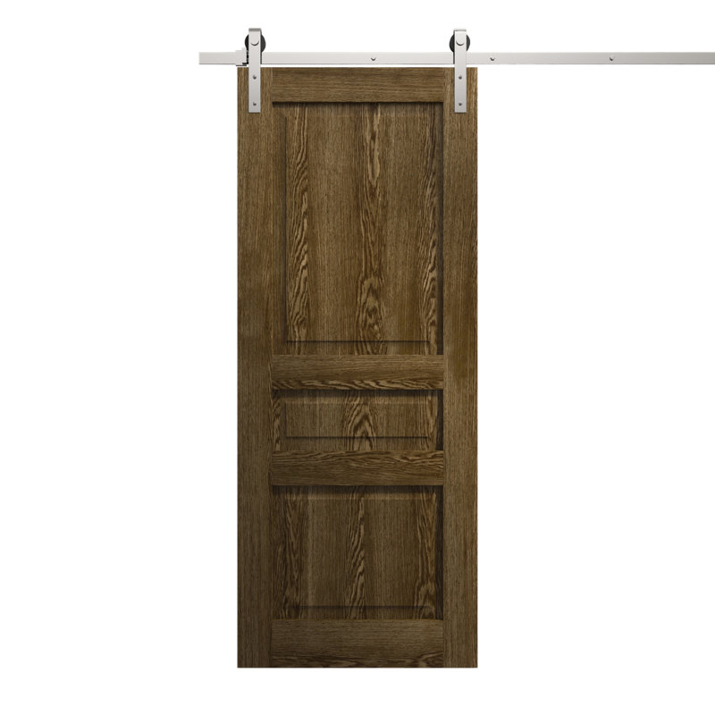 Porte de grange moderne | Ego 5012 | Ensemble de quincaillerie lourde Silver Rail Track | Portes intérieures solides