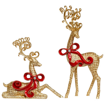 Regal Deer, Set Of 2 - 11- 18  Inches