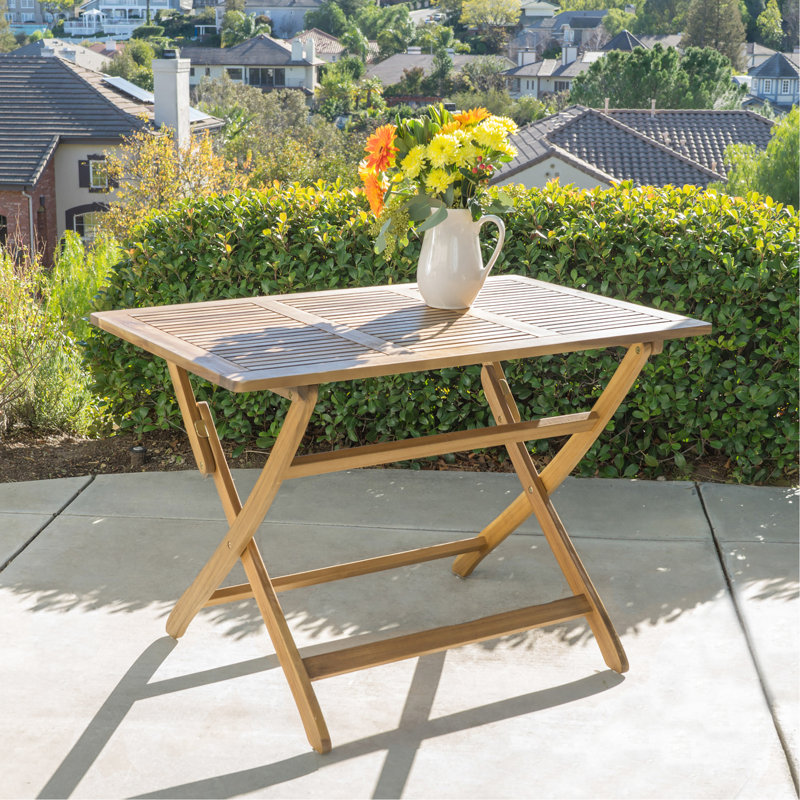 Table 43,5 po - pliable, pour les espaces extérieurs pliables en bois, construction