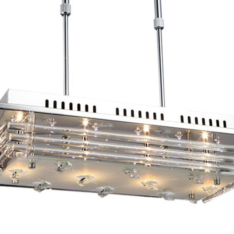 Pittner 4 - Light Nickel Square/Rectangle Pendant