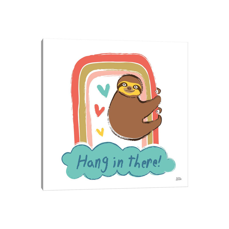 Colourful Sloth I V2 by Melissa Averinos - Wrapped Canvas Print, 66.04 cm H x 66.04 cm W x 1.91 cm D
