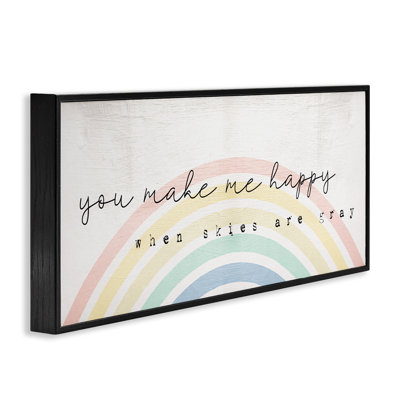 «Happy phrase», art numérique giclée arc-en-ciel rustique par Daphne Polselli