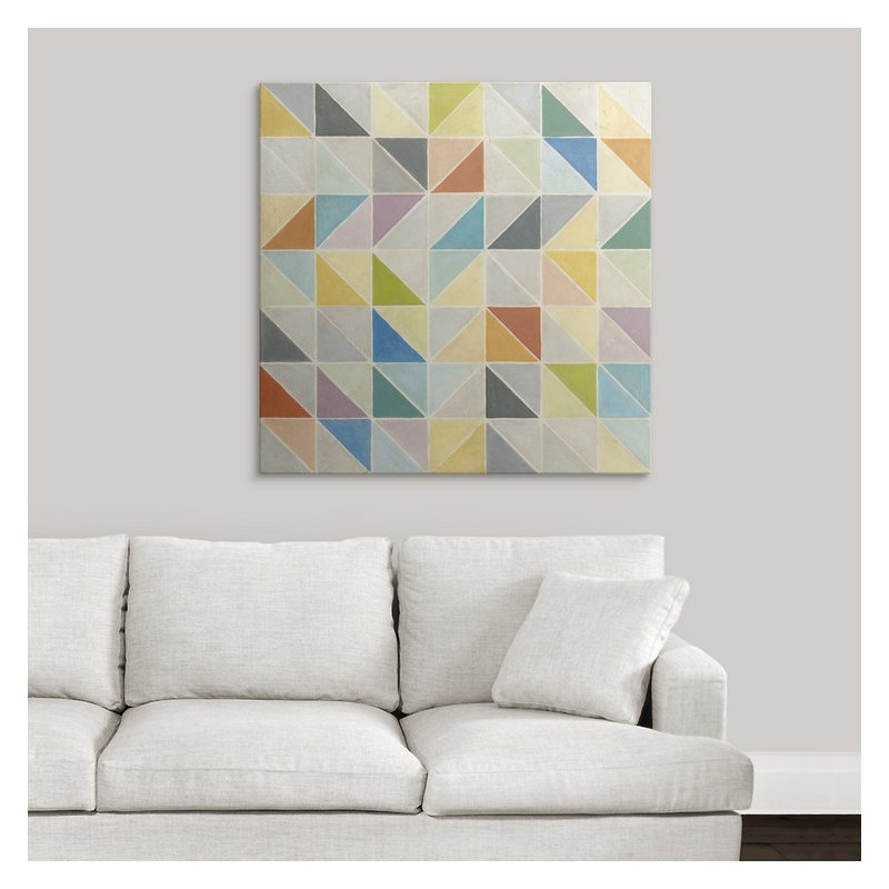 « ii » megan meagher, art textuel Multifaceted, H 35 po x l 35 po x P 1,5 po, Toile