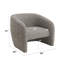 Fauteuil d'appoint en tweed brun et gris Livia