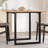  Dining Table Natural Pine And Black Steel-691036557