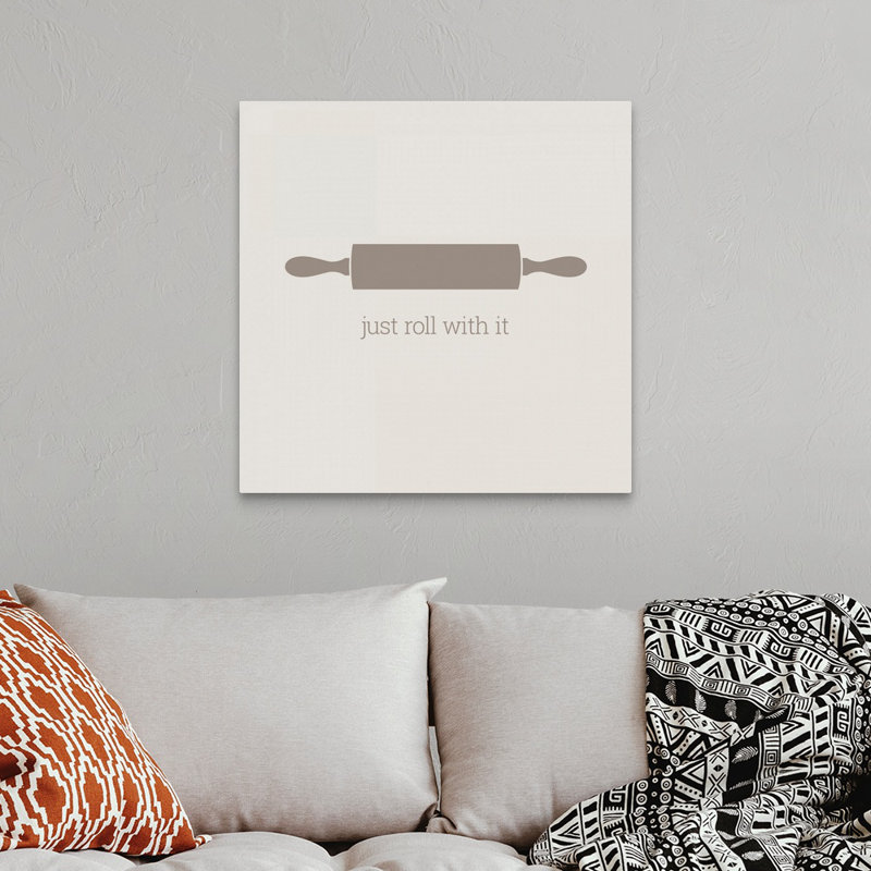 «Just Roll with It - Retro Kitchen Art» par Kate Lillyson, impression sur toile, H 30 po x l 30 po x P 1,25 po