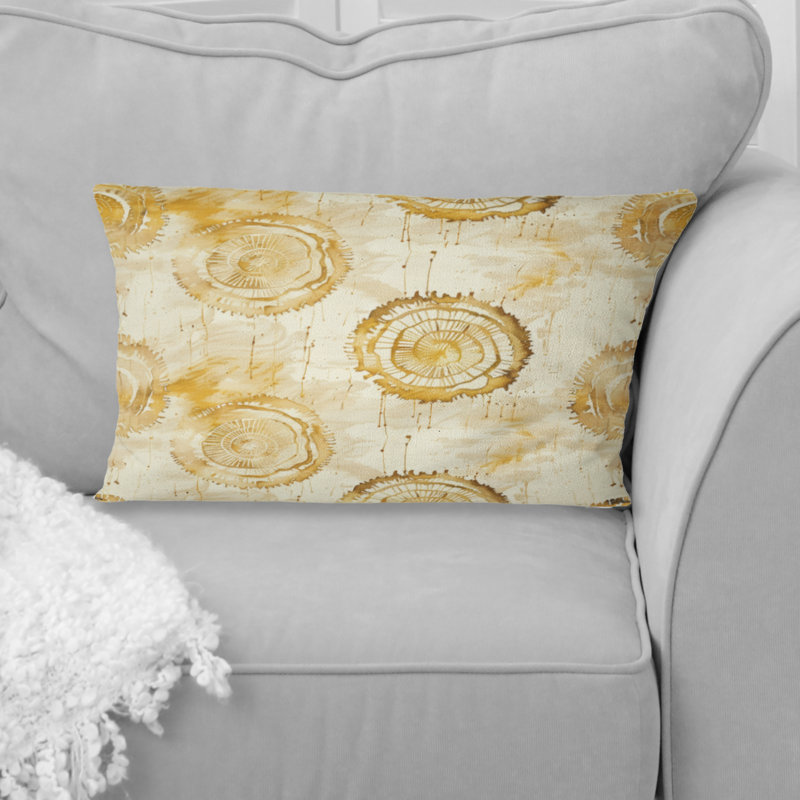 Coussin lombaire traditionnel chinois Gold Shibori I