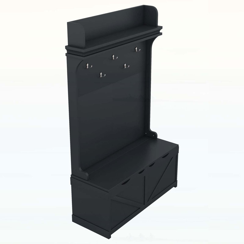 Versatile Hall Tree with Abundant Storage and Sturdy Hooks for Home Enhancement, Dark Blue
