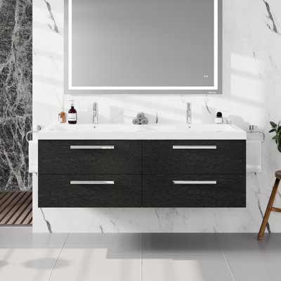 Zakis 57" Double Bathroom Vanity Set