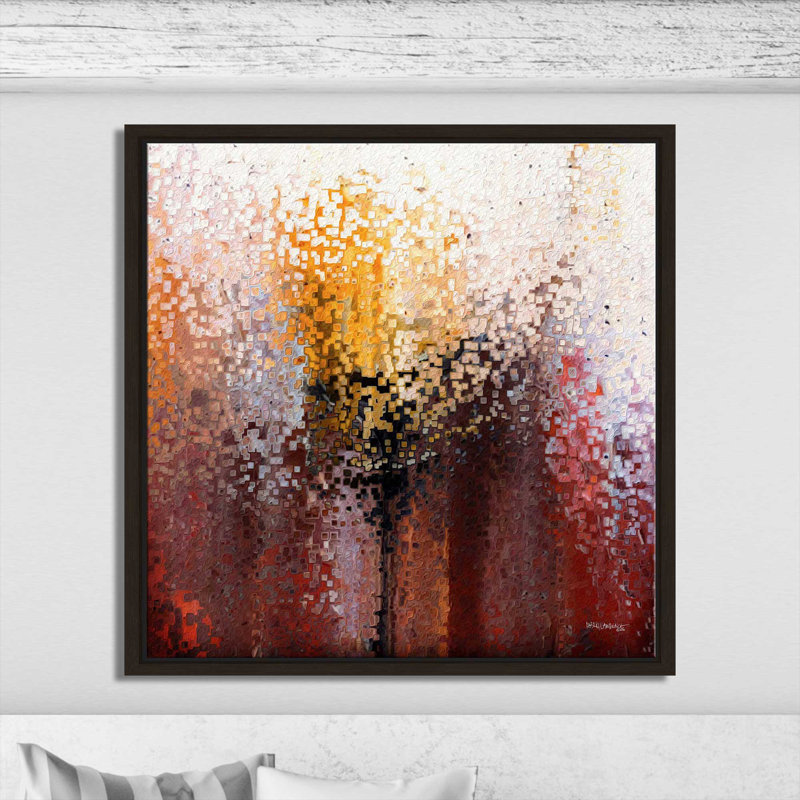 «A Stronghold, Nahum 1: 7» par Mark Lawrence, reproduction d'art, Cadre flottant espresso, H 39,5 po x l 39,5 po x P 2 po
