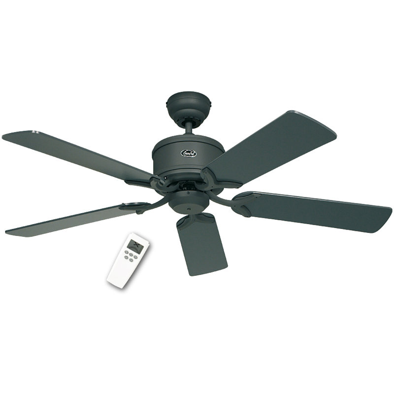 Allman 132cm Ceiling Fan, Lacquered Graphite with Lacquered Graphite and Lac