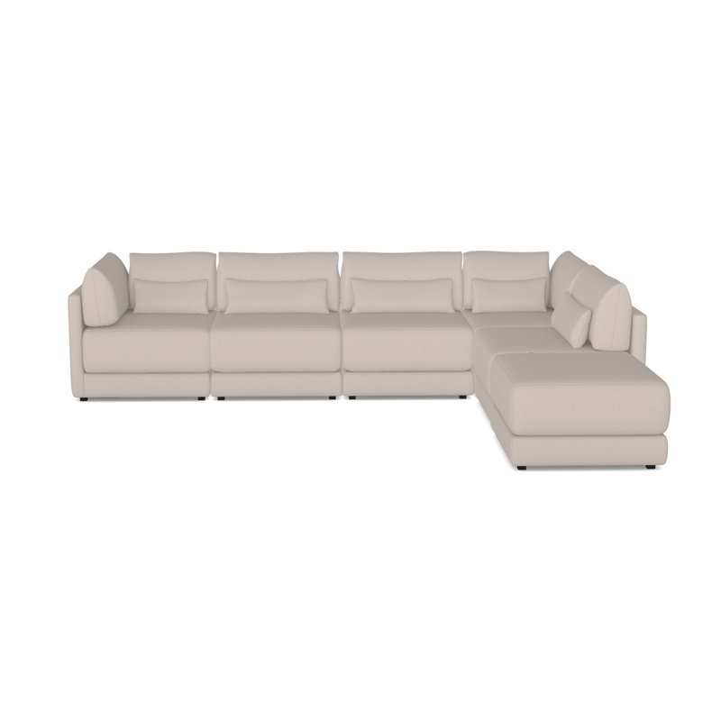 Canapé modulaire 6 pièces Ease, Vapeur Nadia