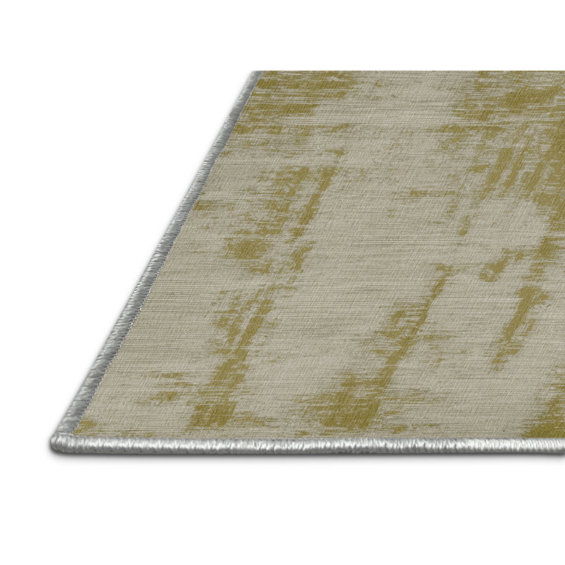 Tapis beige lavable à la machine, Rectangle 5 pi x 8 pi