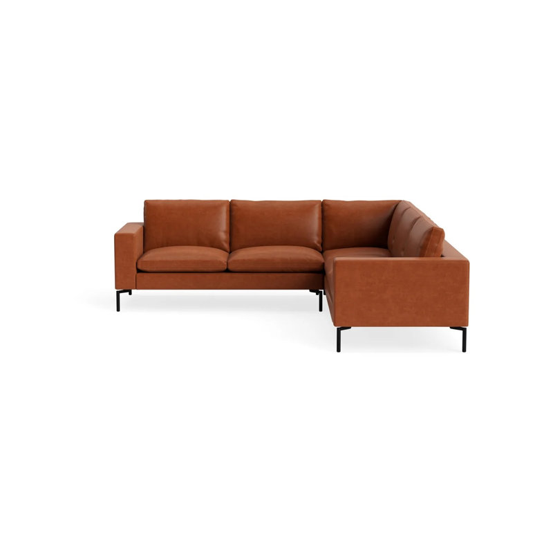 New Standard Sectional, Toffee Leather, Right Hand