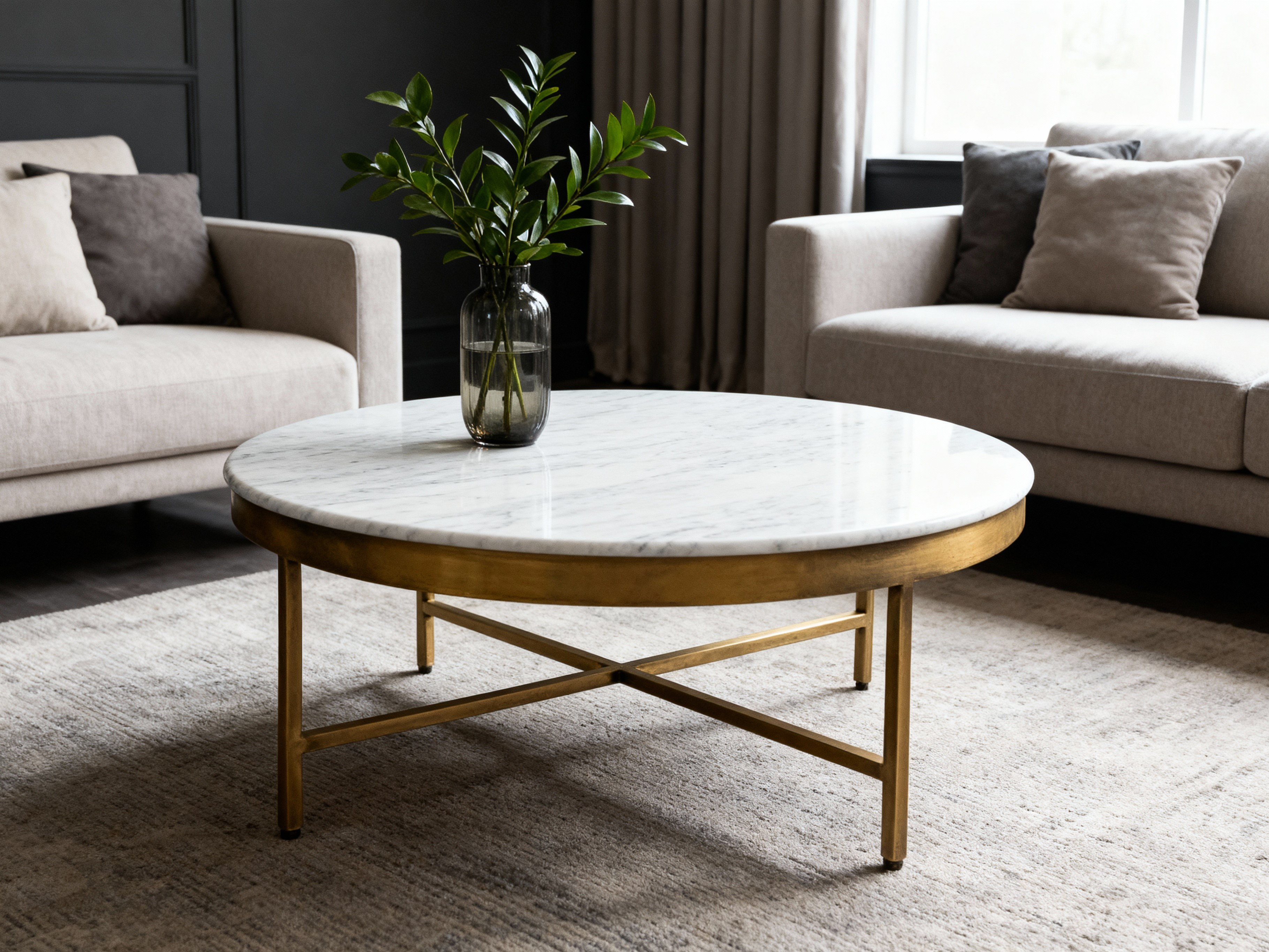 Abelard Marble Coffee Table | RH Thaddeus Dupe