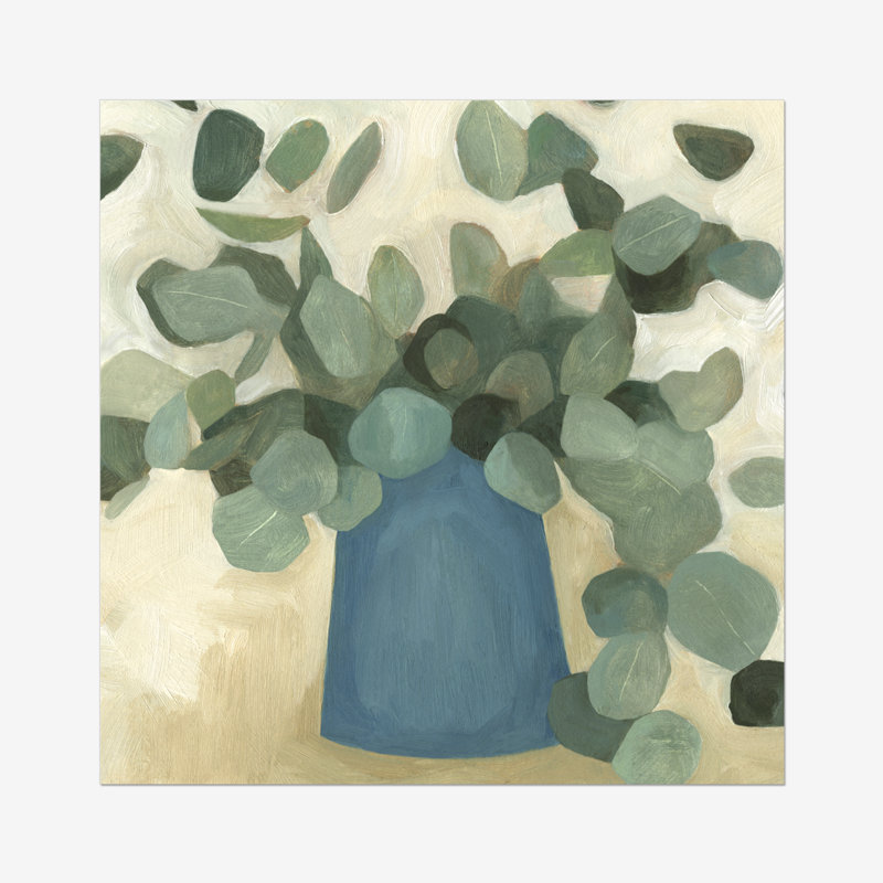 Greenery Still Life VI by Emma Scarvey - Painting, 51cm H x 51cm W, Wrapped Canvas