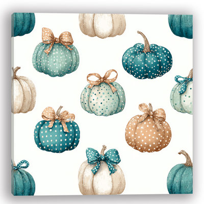 Patterned Pumpkin Collection Wrapped Canvas Wall Art