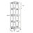 4-tier All-steel Rotating Bookshelf – 360° Wheels, Adjustable Shelf, Large Sturdy Spacious Book Rack (white)-120012931
