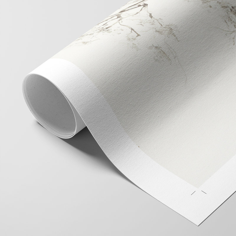 Imprimé floral rétro - impression de toile seulement - non encadré, H 12 po x l 8 po