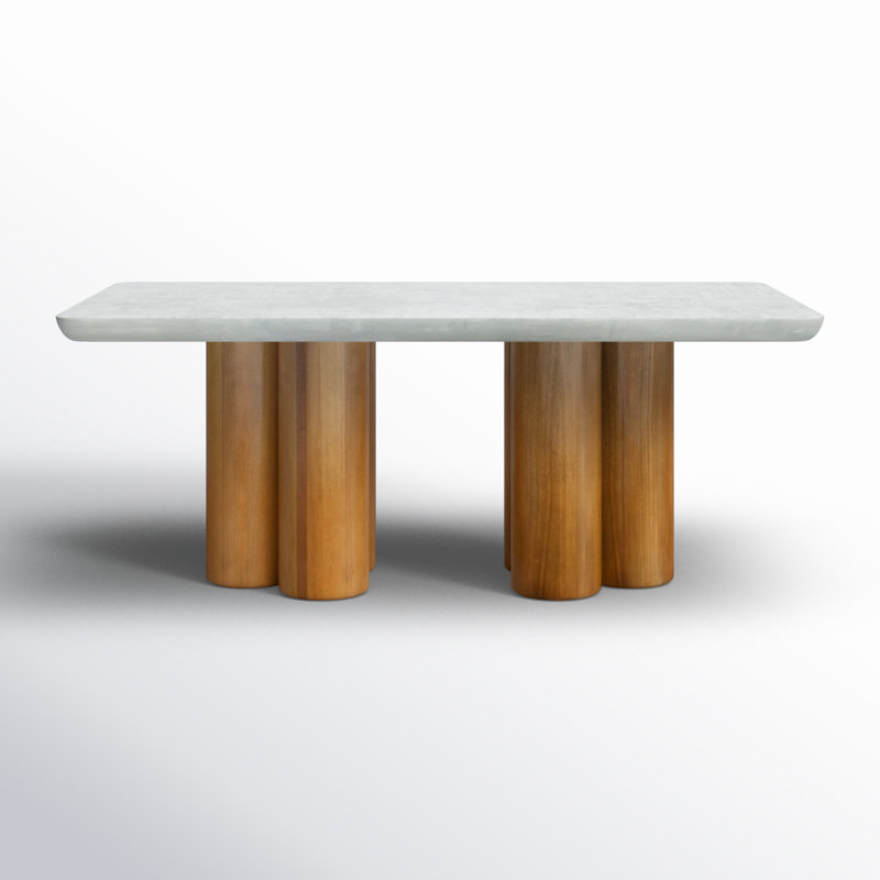 Stoyko 71" Double Pedestal Dining Table